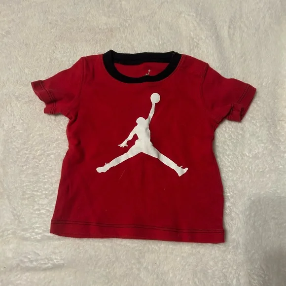Baby Jordan set & tee | Size: 3-6 months | Colors: white & black, red - Picture 2 of 13